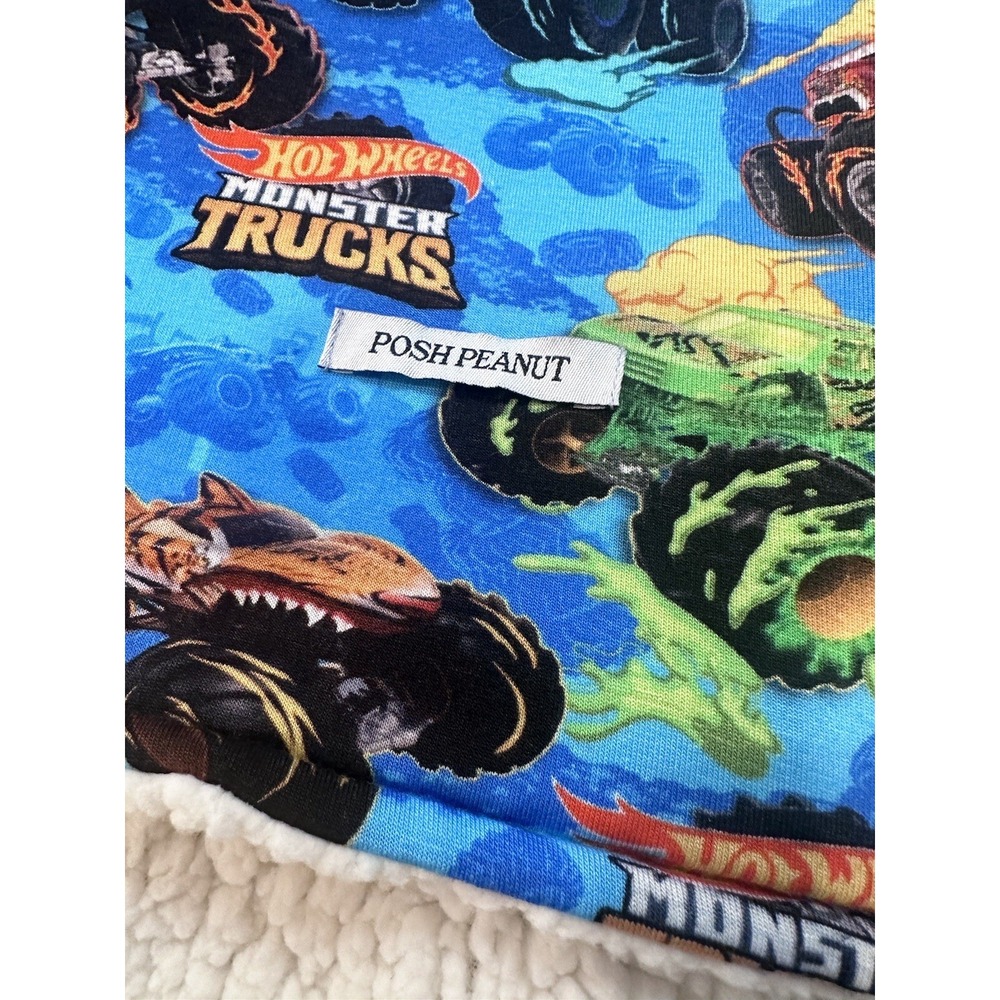 Posh peanut‎ hotwheels monster truck patoo swaddle  bamboo blanket Custom OOAK